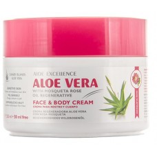 Aloe Excellence - Aloe Vera With Mosqueta Rose Oil Regenerative Creme 300ml Dose hergestellt auf Gran Canaria - LAGERWARE