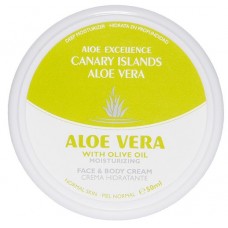 Aloe Excellence - Aloe Vera With Olive Oil Moisturing Creme 50ml Dose hergestellt auf Gran Canaria - LAGERWARE