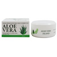 Aloe Vera Island - Crema Hidratante Cara y Cuerpo Eco Bio Aloe Vera Feuchtigkeitscreme 100ml Dose hergestellt auf Fuerteventura -LAGERWARE