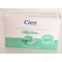 Cien - Jabon De Glicerina Aloe Vera Seife 125g Stück hergestellt auf Teneriffa - LAGERWARE