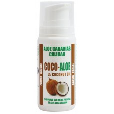Aloe Canarias Calidad - Coco-Aloe Kokos-Aloe Vera Körpercreme 100ml Spenderflasche hergestellt auf Teneriffa - LAGERWARE