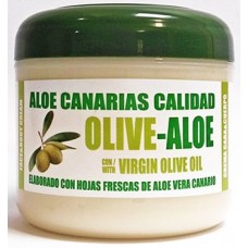Aloe Canarias Calidad - Olive-Aloe Crema Cara Y Cuerpo Con Aceite de Oliva Y Aloe Vera Körpercreme 300ml Dose hergestellt auf Teneriffa - LAGERWARE Reichshof