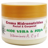 Cosmonatura - Crema Hidronutritiva Facial & Corporal Aloe Vera & Soja 250ml Dose hergestellt auf Teneriffa - LAGERWARE