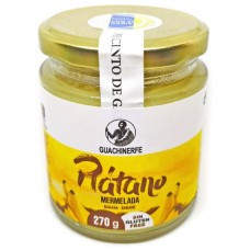 Guachinerfe - Platano Mermelade sin gluten Bananen-Marmelade glutenfrei 270g Glas hergestellt auf Teneriffa - LAGERWARE