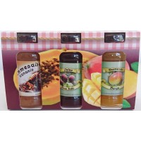 Valsabor - Pack de 3 Mermeladas Bienmesabe, Tuno Indio, Mango Marmeladen-Set 3x70g hergestellt auf Gran Canaria - LAGERWARE