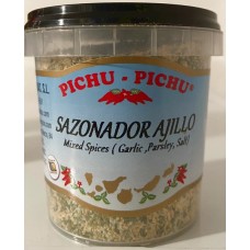 Pichu Pichu - Sazonador Ajillo Knoblauchgewürz gemahlen 100g Becher hergestellt auf Gran Canaria - LAGERWARE