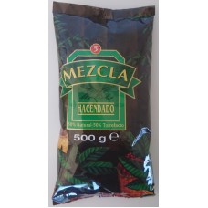 Hacendado - Cafe Molido Mezcla 50% Natural 50% Torrefacto Nr. 5 Röstkaffee gemahlen 500g Tüte hergestellt auf Teneriffa - LAGERWARE