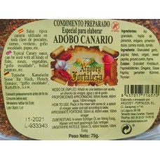 Argodey Fortaleza - Adobo Canario Condimento Preparado Gewürzmischung getrocknet 75g hergestellt auf Teneriffa - LAGERWARE