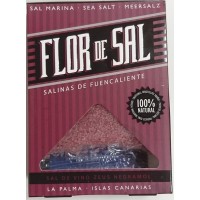 Salinas de Fuencaliente - Flor de Sal Vino Zeus Negramoll kanarisches Aroma-Meersalz Rotwein 120g hergestellt auf La Palma - LAGERWARE