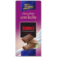 Tirma - Chocolate con Leche ZERO sin azucar Vollmilchschokolade zuckerfrei 125g Tafel hergestellt auf Gran Canaria - LAGERWARE