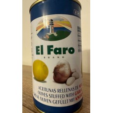 El Faro - Oliven mit Knoblauch Gefüllt - 350 g - LAGERWARE