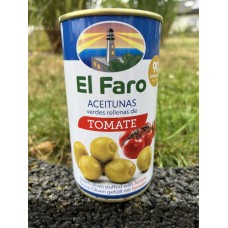 El Faro - grüne Oliven gefüllt mit Tomate, 350g - LAGERWARE
