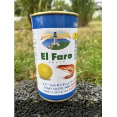 El Faro - grüne Oliven gefüllt mit Garnelen, 350g - LAGERWARE