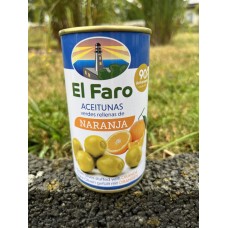 El Faro - grüne Oliven gefüllt mit Orangen, 350g - LAGERWARE