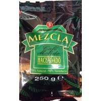 Hacendado - Cafe Molido Mezcla 50% Natural 50% Torrefacto Nr. 5 Röstkaffee gemahlen 250g Tüte hergestellt auf Teneriffa - LAGERWARE