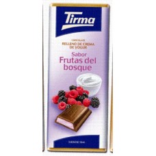Tirma - Chocolate Sabor Frutas de Bosque Vollmilchschokolade Waldfrucht-Cremefüllung 95g hergestellt auf Gran Canaria - LAGERWARE